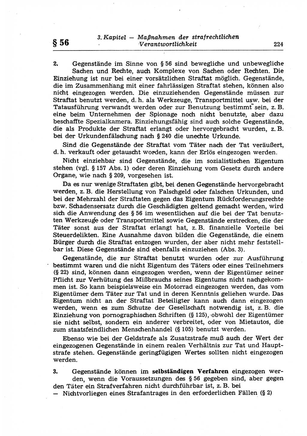 Strafrecht der Deutschen Demokratischen Republik (DDR), Lehrkommentar zum Strafgesetzbuch (StGB), Allgemeiner Teil 1969, Seite 224 (Strafr. DDR Lehrkomm. StGB AT 1969, S. 224)