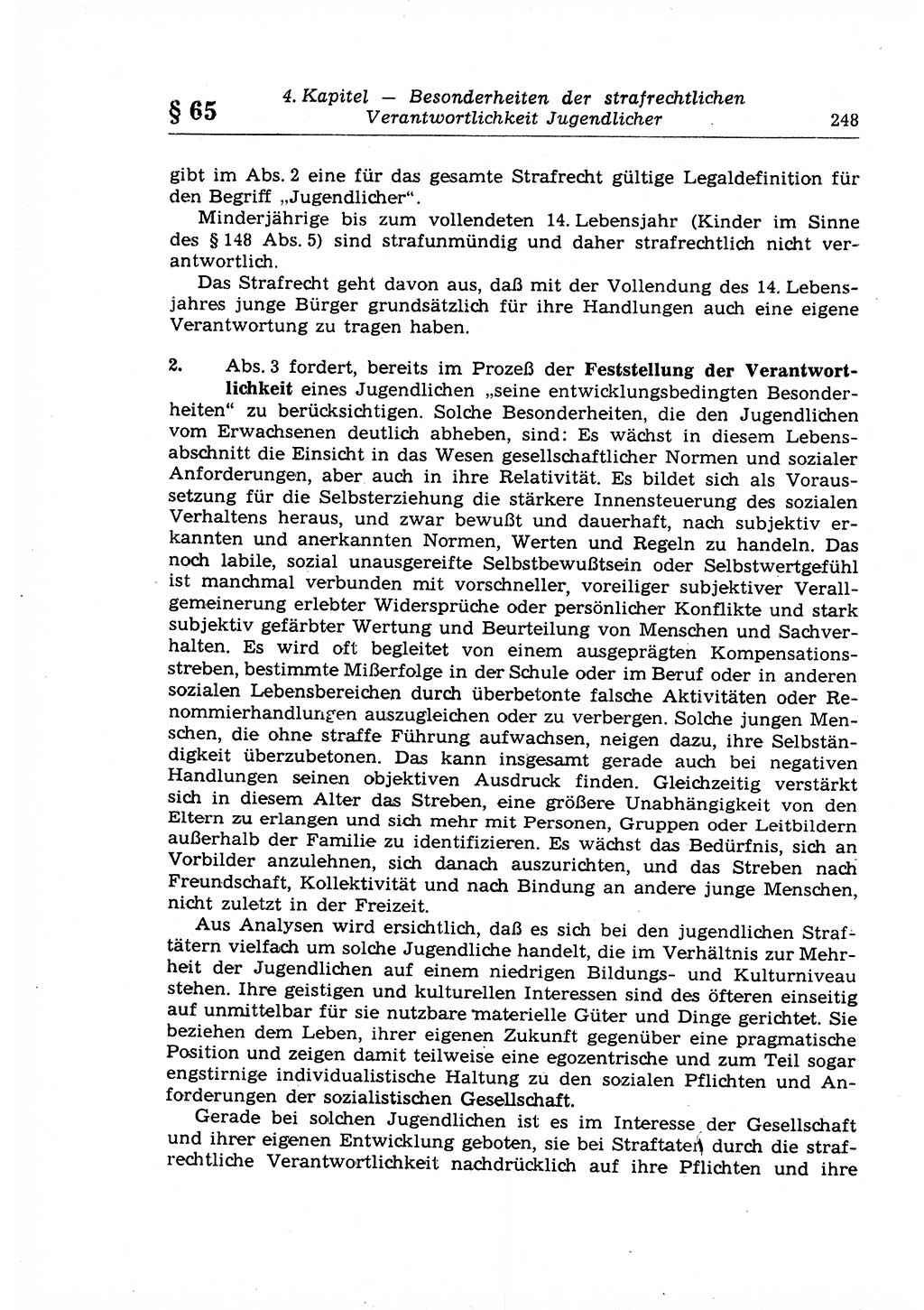 Strafrecht der Deutschen Demokratischen Republik (DDR), Lehrkommentar zum Strafgesetzbuch (StGB), Allgemeiner Teil 1969, Seite 248 (Strafr. DDR Lehrkomm. StGB AT 1969, S. 248)