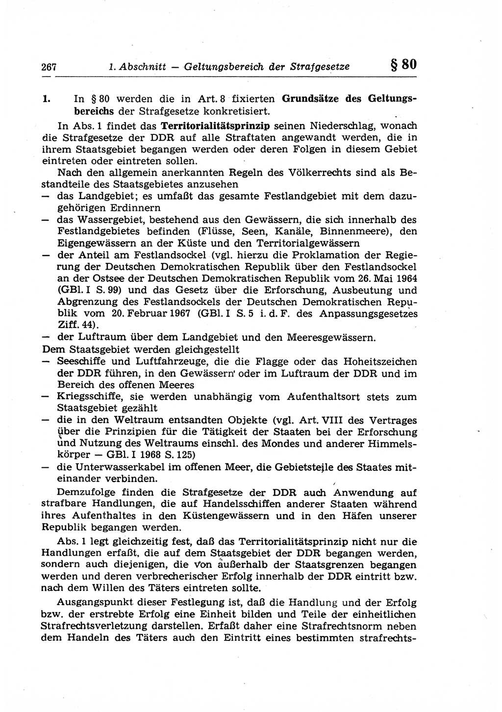 Strafrecht der Deutschen Demokratischen Republik (DDR), Lehrkommentar zum Strafgesetzbuch (StGB), Allgemeiner Teil 1969, Seite 267 (Strafr. DDR Lehrkomm. StGB AT 1969, S. 267)