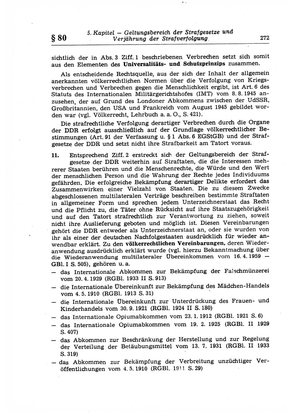 Strafrecht der Deutschen Demokratischen Republik (DDR), Lehrkommentar zum Strafgesetzbuch (StGB), Allgemeiner Teil 1969, Seite 272 (Strafr. DDR Lehrkomm. StGB AT 1969, S. 272)