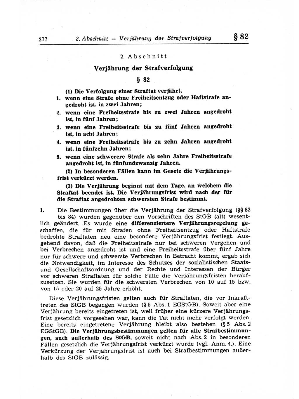 Strafrecht der Deutschen Demokratischen Republik (DDR), Lehrkommentar zum Strafgesetzbuch (StGB), Allgemeiner Teil 1969, Seite 277 (Strafr. DDR Lehrkomm. StGB AT 1969, S. 277)