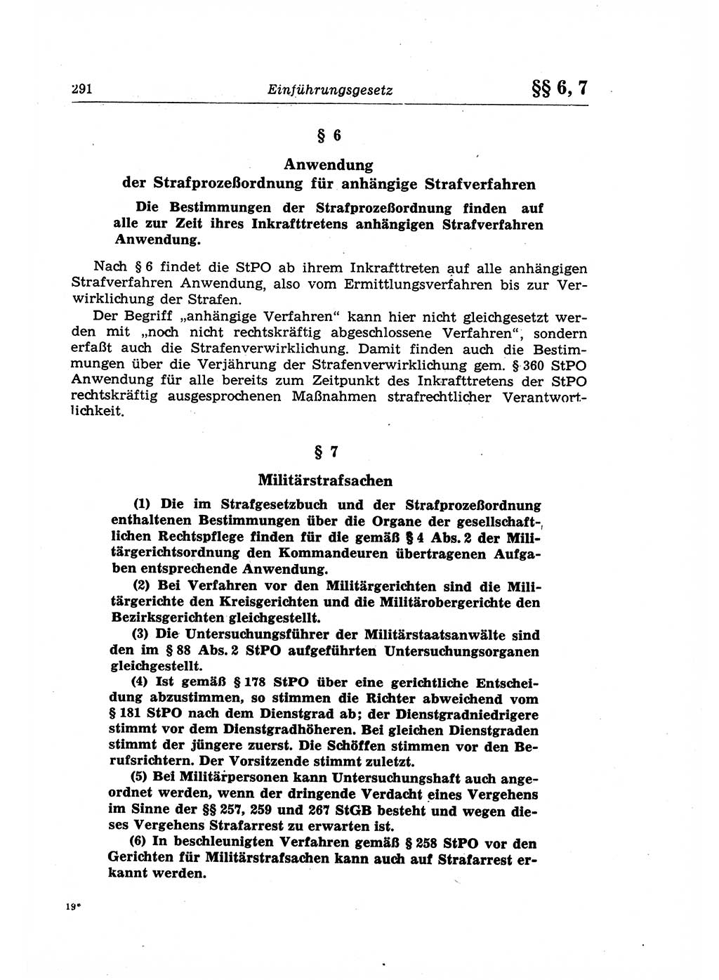 Strafrecht der Deutschen Demokratischen Republik (DDR), Lehrkommentar zum Strafgesetzbuch (StGB), Allgemeiner Teil 1969, Seite 291 (Strafr. DDR Lehrkomm. StGB AT 1969, S. 291)