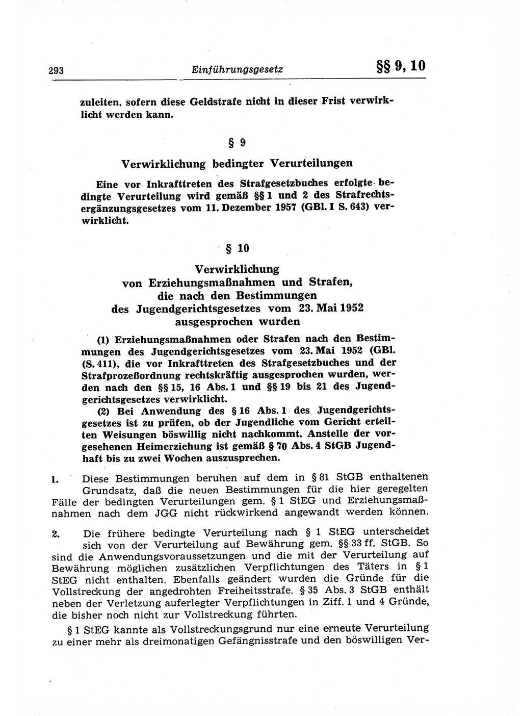 Strafrecht der Deutschen Demokratischen Republik (DDR), Lehrkommentar zum Strafgesetzbuch (StGB), Allgemeiner Teil 1969, Seite 293 (Strafr. DDR Lehrkomm. StGB AT 1969, S. 293)