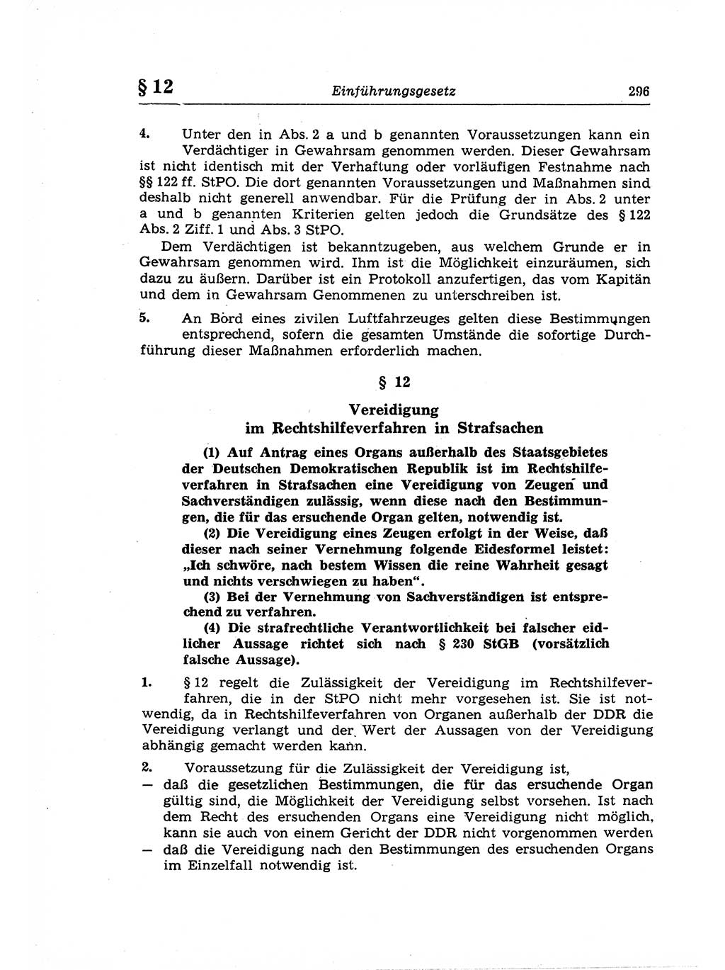 Strafrecht der Deutschen Demokratischen Republik (DDR), Lehrkommentar zum Strafgesetzbuch (StGB), Allgemeiner Teil 1969, Seite 296 (Strafr. DDR Lehrkomm. StGB AT 1969, S. 296)