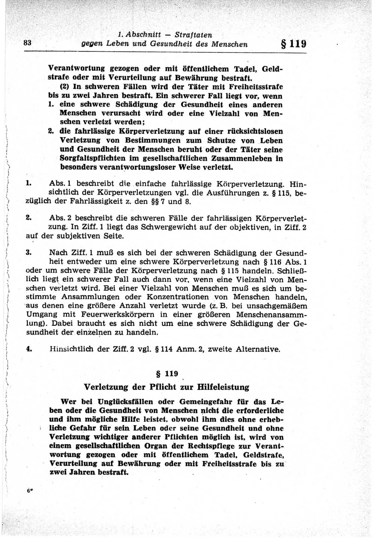 Strafrecht der Deutschen Demokratischen Republik (DDR), Lehrkommentar zum Strafgesetzbuch (StGB), Besonderer Teil 1969, Seite 83 (Strafr. DDR Lehrkomm. StGB BT 1969, S. 83)