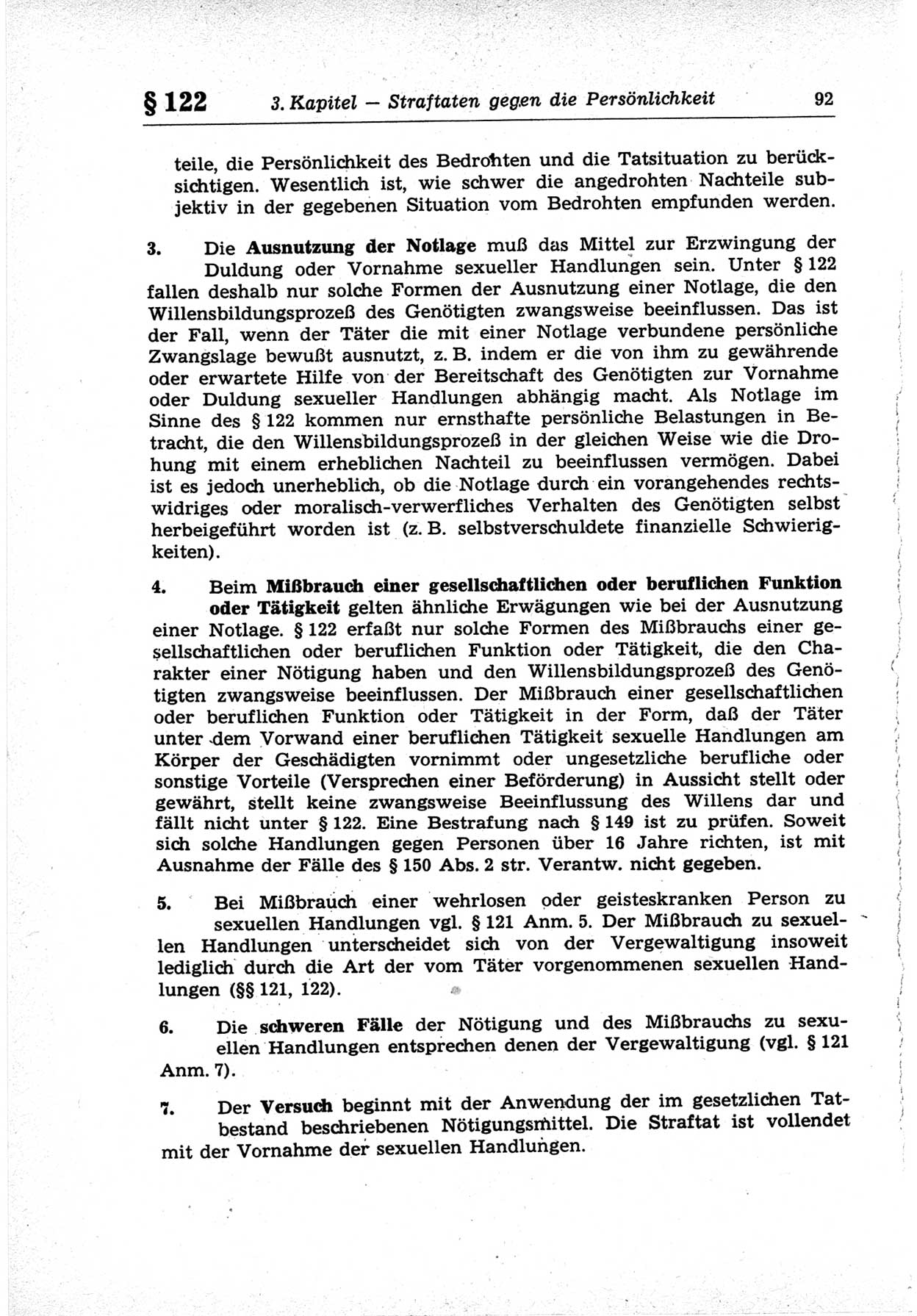 Strafrecht der Deutschen Demokratischen Republik (DDR), Lehrkommentar zum Strafgesetzbuch (StGB), Besonderer Teil 1969, Seite 92 (Strafr. DDR Lehrkomm. StGB BT 1969, S. 92)