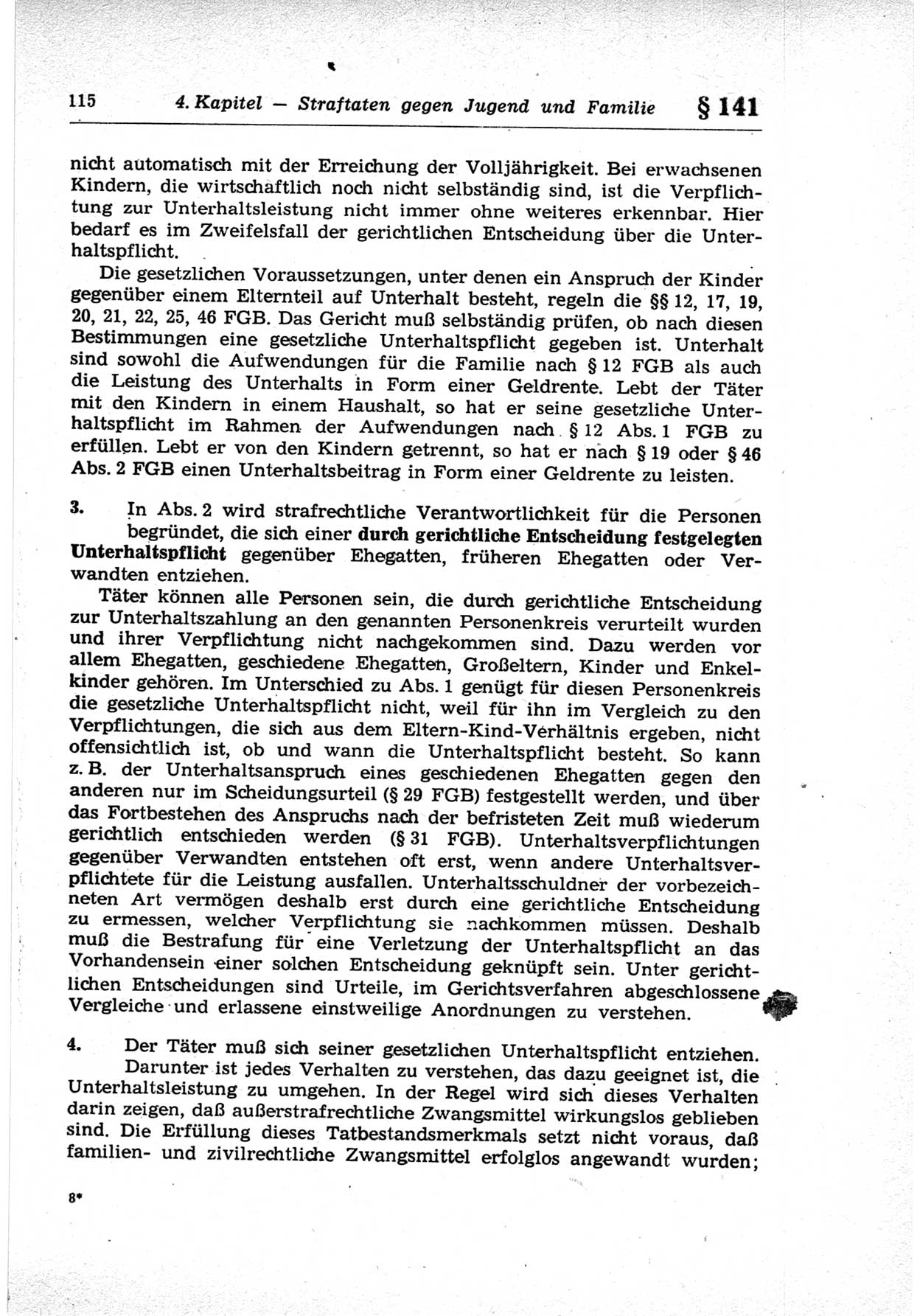 Strafrecht der Deutschen Demokratischen Republik (DDR), Lehrkommentar zum Strafgesetzbuch (StGB), Besonderer Teil 1969, Seite 115 (Strafr. DDR Lehrkomm. StGB BT 1969, S. 115)