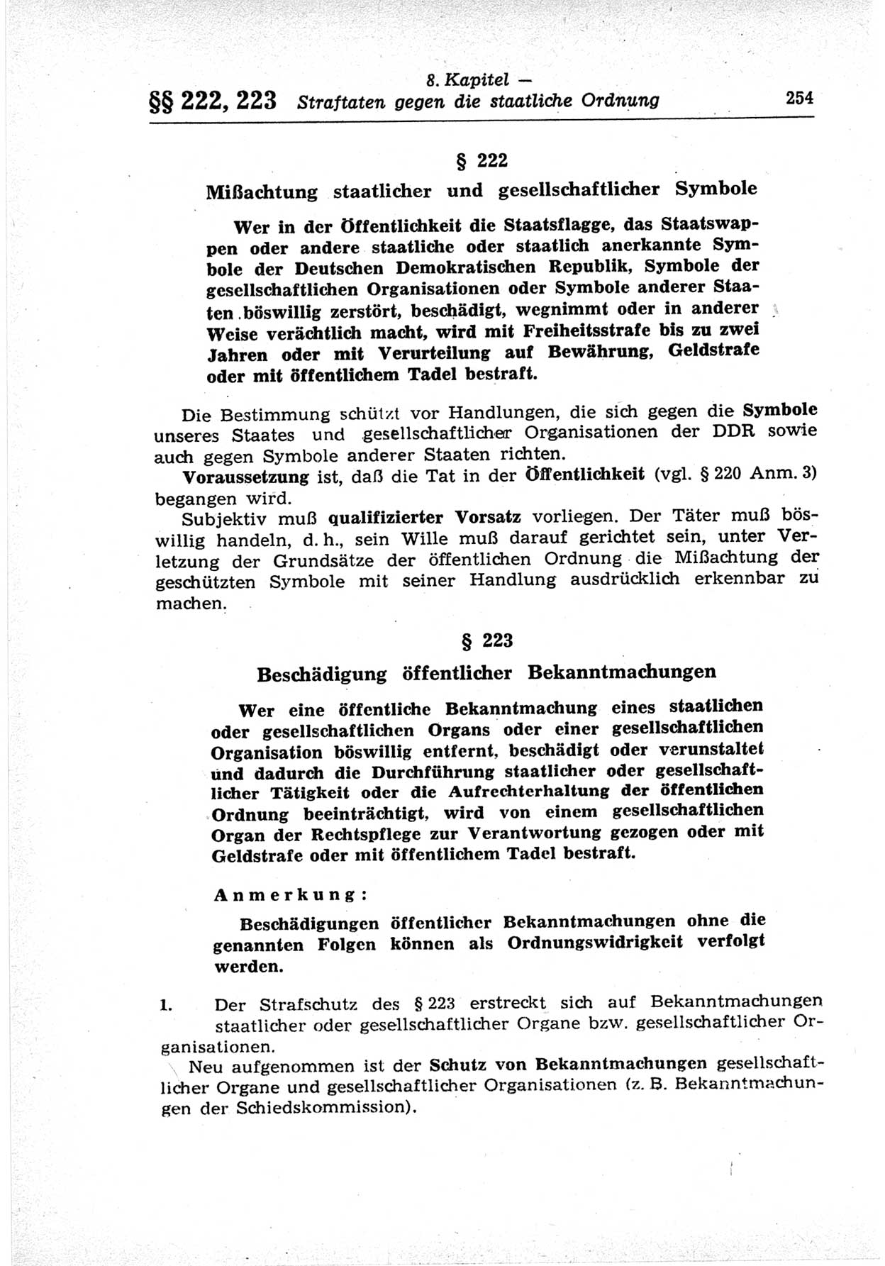 Strafrecht der Deutschen Demokratischen Republik (DDR), Lehrkommentar zum Strafgesetzbuch (StGB), Besonderer Teil 1969, Seite 254 (Strafr. DDR Lehrkomm. StGB BT 1969, S. 254)