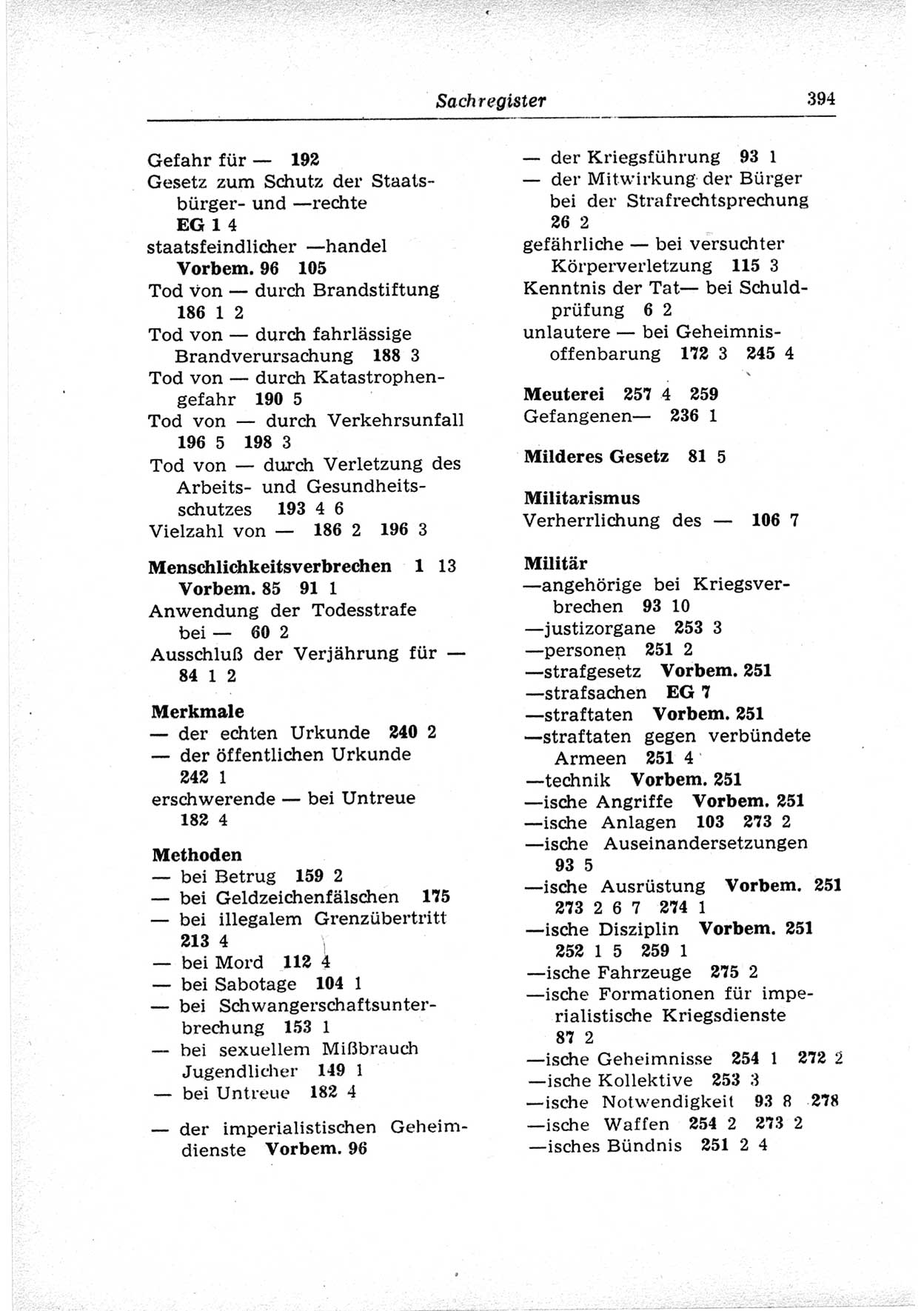 Strafrecht der Deutschen Demokratischen Republik (DDR), Lehrkommentar zum Strafgesetzbuch (StGB), Besonderer Teil 1969, Seite 394 (Strafr. DDR Lehrkomm. StGB BT 1969, S. 394)