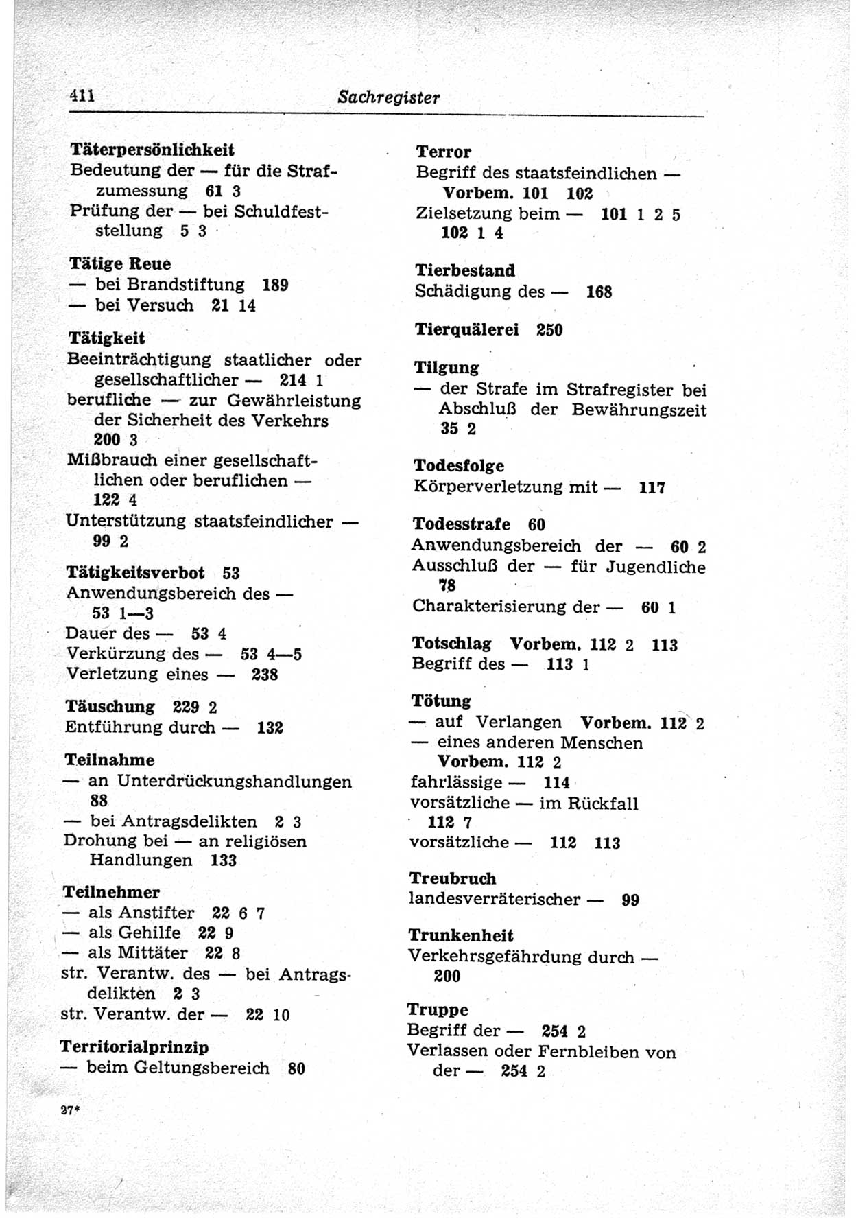 Strafrecht der Deutschen Demokratischen Republik (DDR), Lehrkommentar zum Strafgesetzbuch (StGB), Besonderer Teil 1969, Seite 411 (Strafr. DDR Lehrkomm. StGB BT 1969, S. 411)