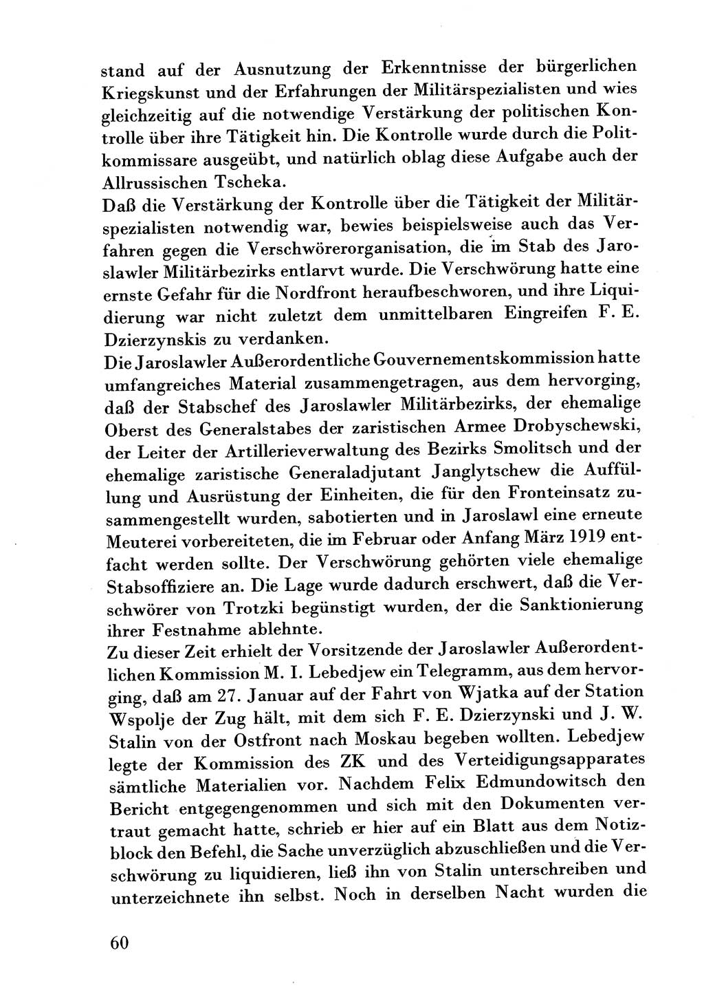 Der erste Tschekist, A. W. Tischkow [Militärverlag des Ministeriums für Verteidigung der UdSSR, Moskau 1968], Ministerium für Staatssicherheit (MfS) [Deutsche Demokratische Republik (DDR)], Juristische Hochschule (JHS) Potsdam 1969, Seite 60 (Tschekist MfS JHS DDR 1969, S. 60)