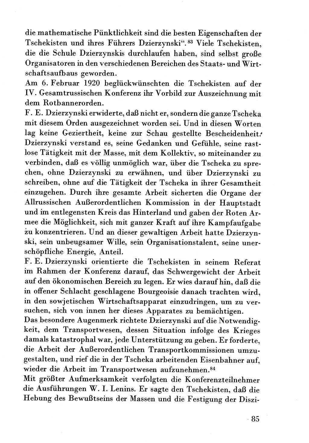 Der erste Tschekist, A. W. Tischkow [Militärverlag des Ministeriums für Verteidigung der UdSSR, Moskau 1968], Ministerium für Staatssicherheit (MfS) [Deutsche Demokratische Republik (DDR)], Juristische Hochschule (JHS) Potsdam 1969, Seite 85 (Tschekist MfS JHS DDR 1969, S. 85)