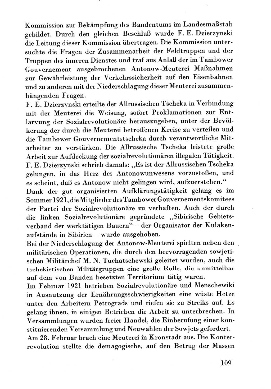 Der erste Tschekist, A. W. Tischkow [Militärverlag des Ministeriums für Verteidigung der UdSSR, Moskau 1968], Ministerium für Staatssicherheit (MfS) [Deutsche Demokratische Republik (DDR)], Juristische Hochschule (JHS) Potsdam 1969, Seite 109 (Tschekist MfS JHS DDR 1969, S. 109)