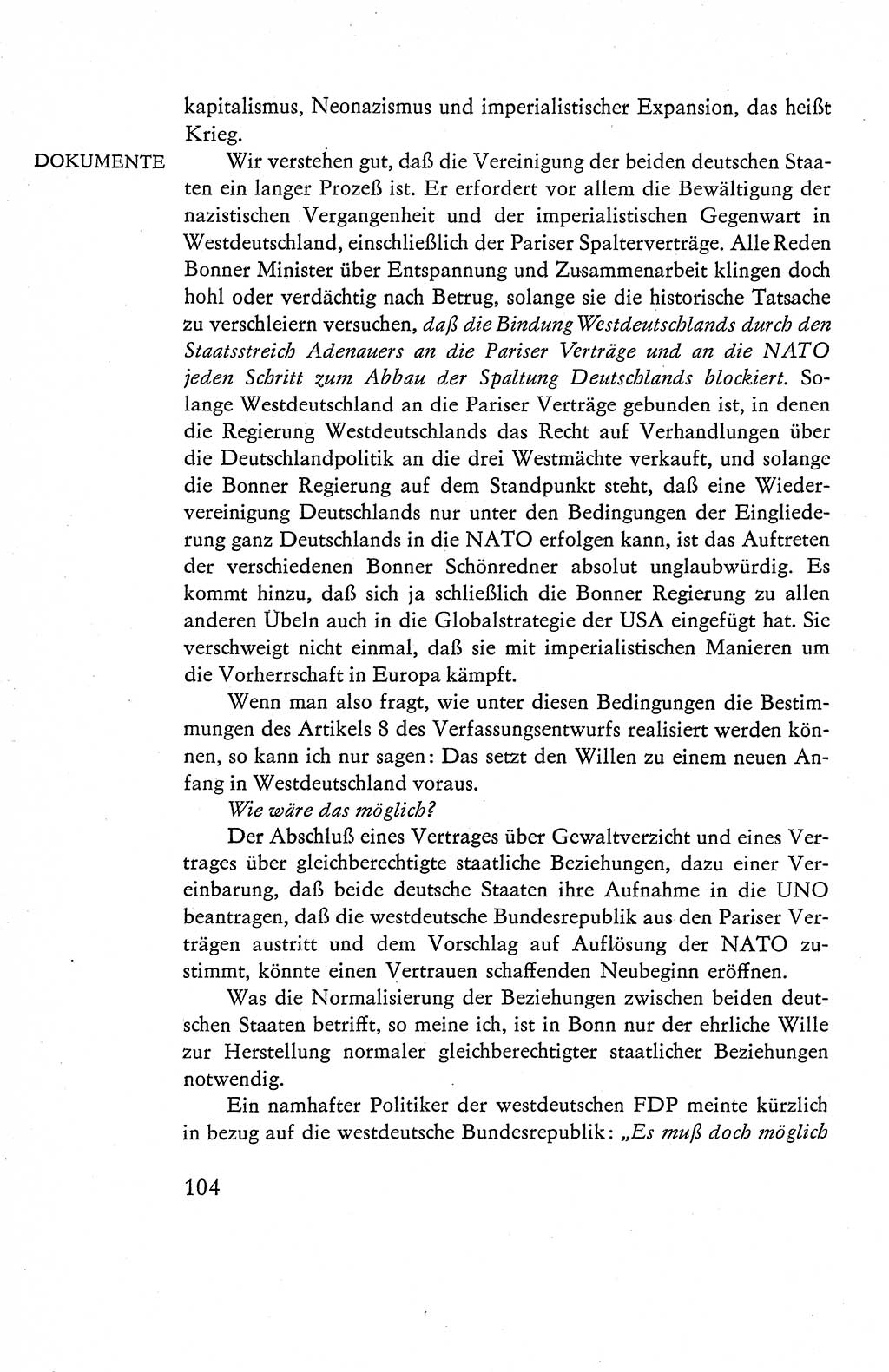 Verfassung der Deutschen Demokratischen Republik (DDR), Dokumente, Kommentar 1969, Band 1, Seite 104 (Verf. DDR Dok. Komm. 1969, Bd. 1, S. 104)