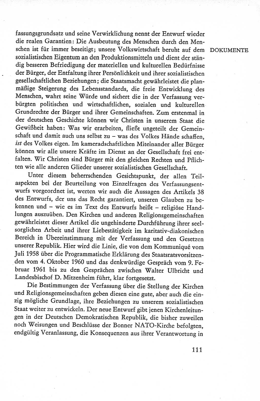 Verfassung der Deutschen Demokratischen Republik (DDR), Dokumente, Kommentar 1969, Band 1, Seite 111 (Verf. DDR Dok. Komm. 1969, Bd. 1, S. 111)