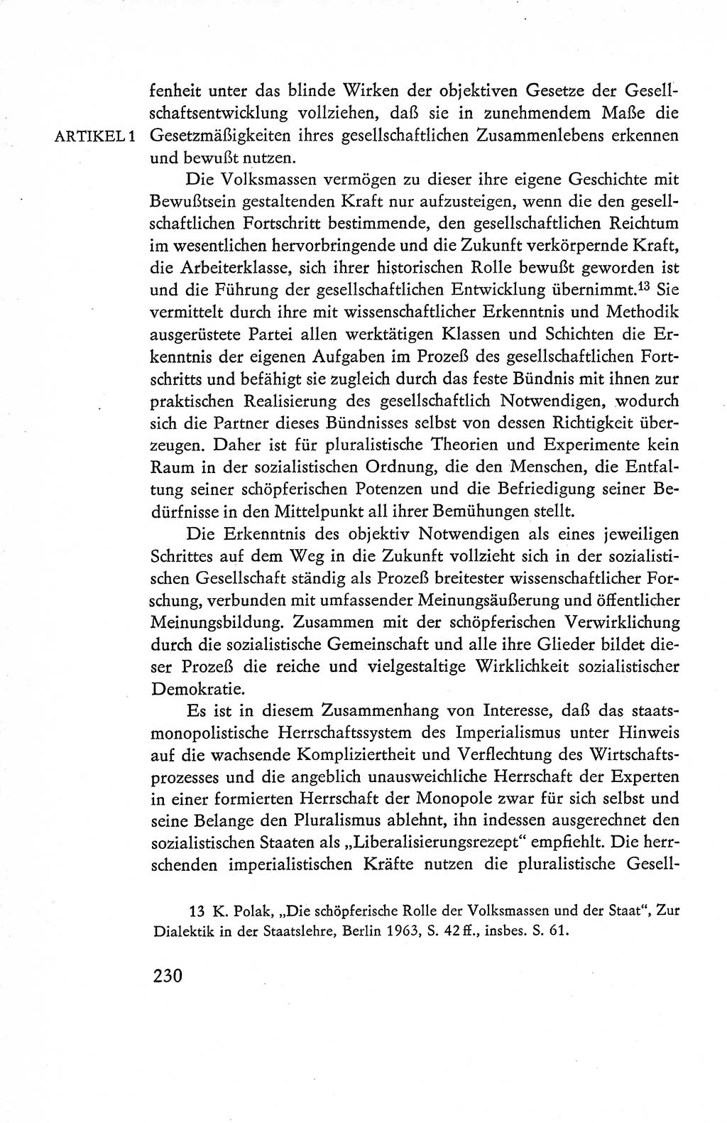 Verfassung der Deutschen Demokratischen Republik (DDR), Dokumente, Kommentar 1969, Band 1, Seite 230 (Verf. DDR Dok. Komm. 1969, Bd. 1, S. 230)