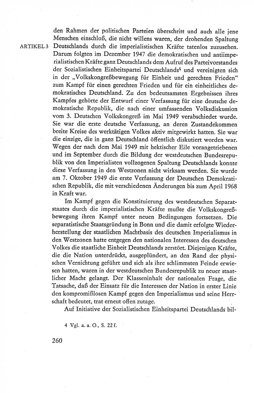 Verfassung der Deutschen Demokratischen Republik (DDR), Dokumente, Kommentar 1969, Band 1, Seite 260 (Verf. DDR Dok. Komm. 1969, Bd. 1, S. 260)