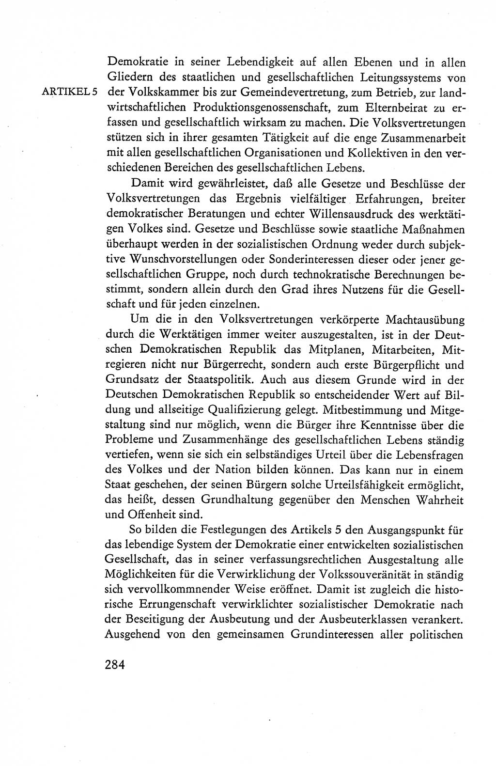 Verfassung der Deutschen Demokratischen Republik (DDR), Dokumente, Kommentar 1969, Band 1, Seite 284 (Verf. DDR Dok. Komm. 1969, Bd. 1, S. 284)