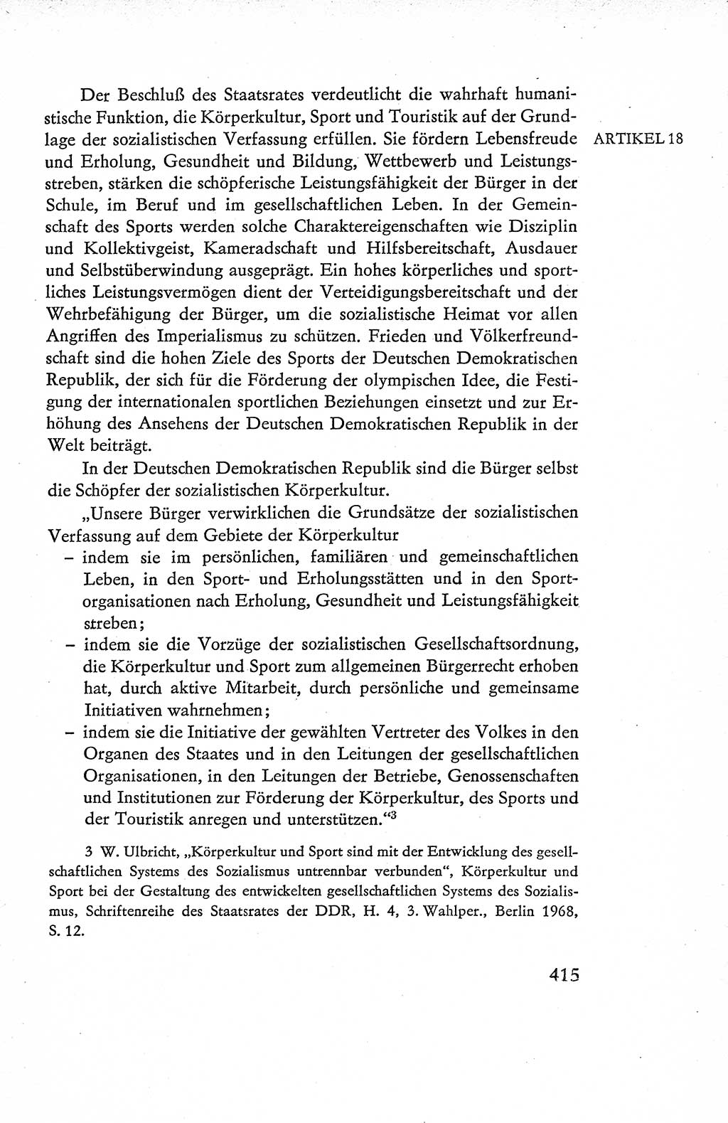 Verfassung der Deutschen Demokratischen Republik (DDR), Dokumente, Kommentar 1969, Band 1, Seite 415 (Verf. DDR Dok. Komm. 1969, Bd. 1, S. 415)