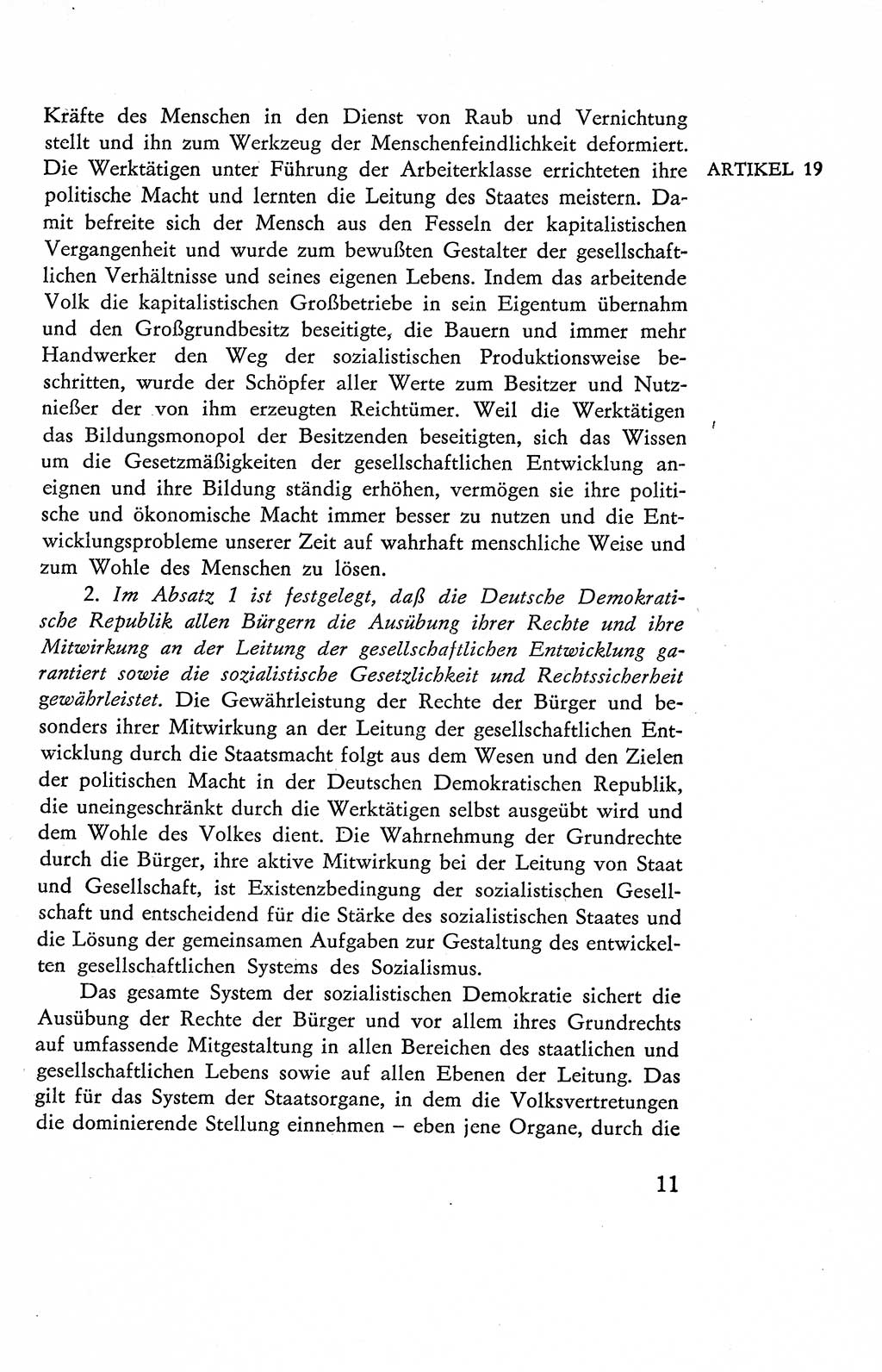 Verfassung der Deutschen Demokratischen Republik (DDR), Dokumente, Kommentar 1969, Band 2, Seite 11 (Verf. DDR Dok. Komm. 1969, Bd. 2, S. 11)