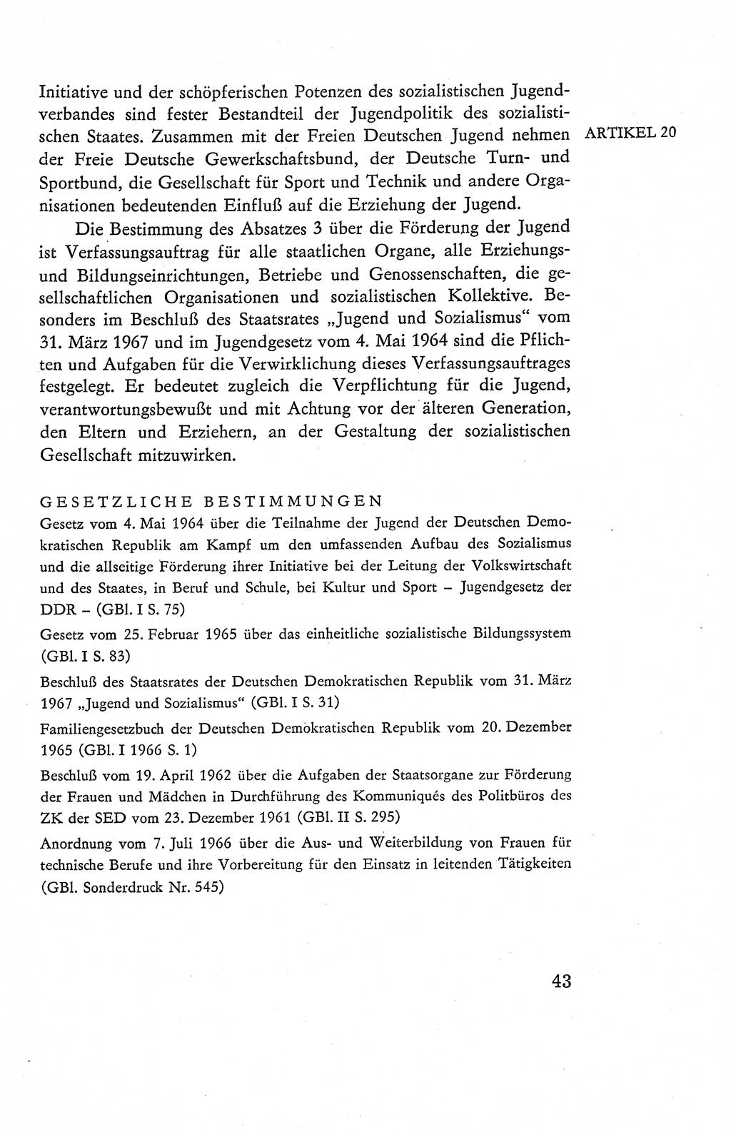 Verfassung der Deutschen Demokratischen Republik (DDR), Dokumente, Kommentar 1969, Band 2, Seite 43 (Verf. DDR Dok. Komm. 1969, Bd. 2, S. 43)