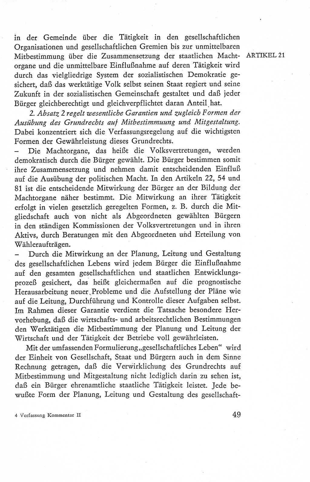 Verfassung der Deutschen Demokratischen Republik (DDR), Dokumente, Kommentar 1969, Band 2, Seite 49 (Verf. DDR Dok. Komm. 1969, Bd. 2, S. 49)