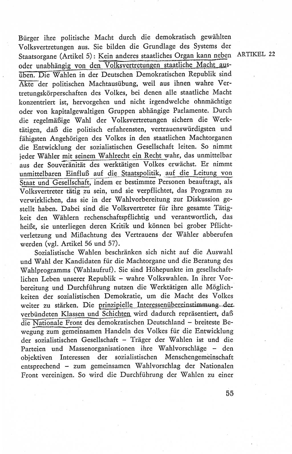 Verfassung der Deutschen Demokratischen Republik (DDR), Dokumente, Kommentar 1969, Band 2, Seite 55 (Verf. DDR Dok. Komm. 1969, Bd. 2, S. 55)