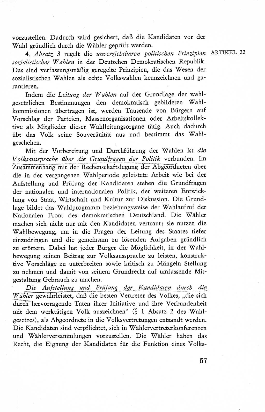 Verfassung der Deutschen Demokratischen Republik (DDR), Dokumente, Kommentar 1969, Band 2, Seite 57 (Verf. DDR Dok. Komm. 1969, Bd. 2, S. 57)