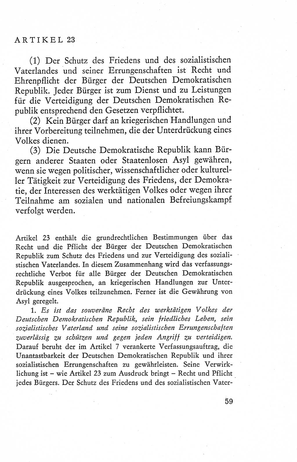 Verfassung der Deutschen Demokratischen Republik (DDR), Dokumente, Kommentar 1969, Band 2, Seite 59 (Verf. DDR Dok. Komm. 1969, Bd. 2, S. 59)