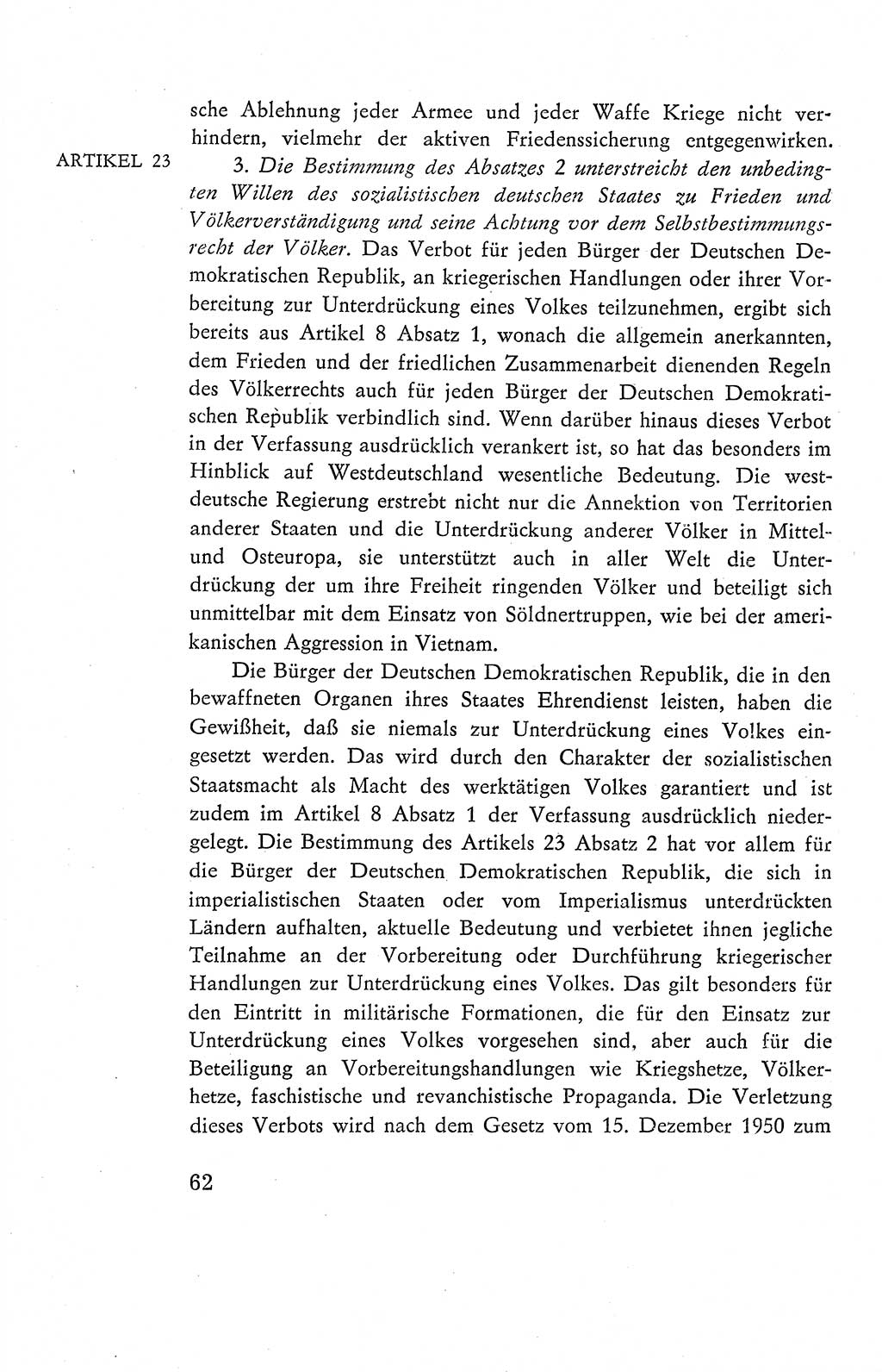 Verfassung der Deutschen Demokratischen Republik (DDR), Dokumente, Kommentar 1969, Band 2, Seite 62 (Verf. DDR Dok. Komm. 1969, Bd. 2, S. 62)