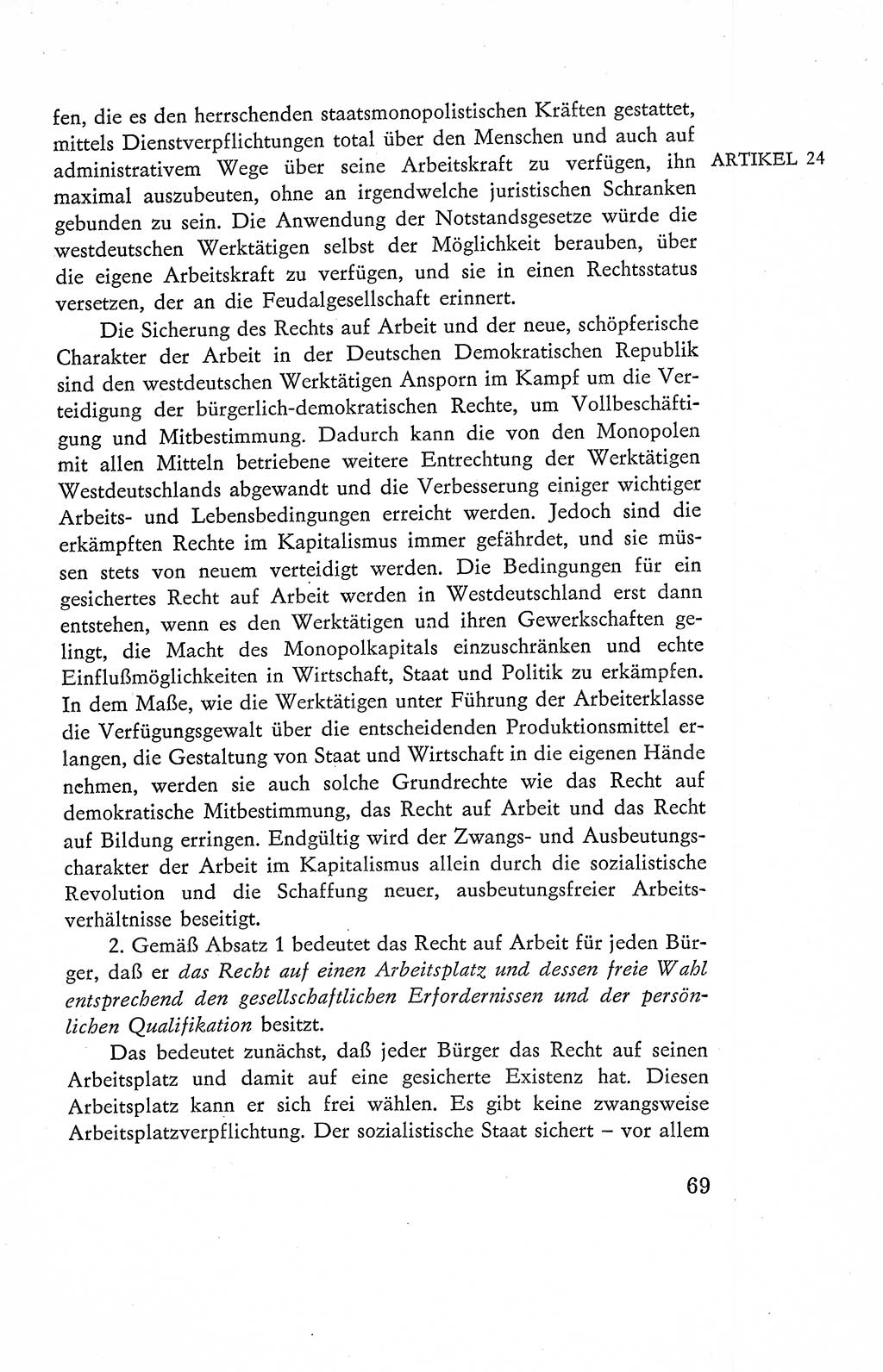 Verfassung der Deutschen Demokratischen Republik (DDR), Dokumente, Kommentar 1969, Band 2, Seite 69 (Verf. DDR Dok. Komm. 1969, Bd. 2, S. 69)