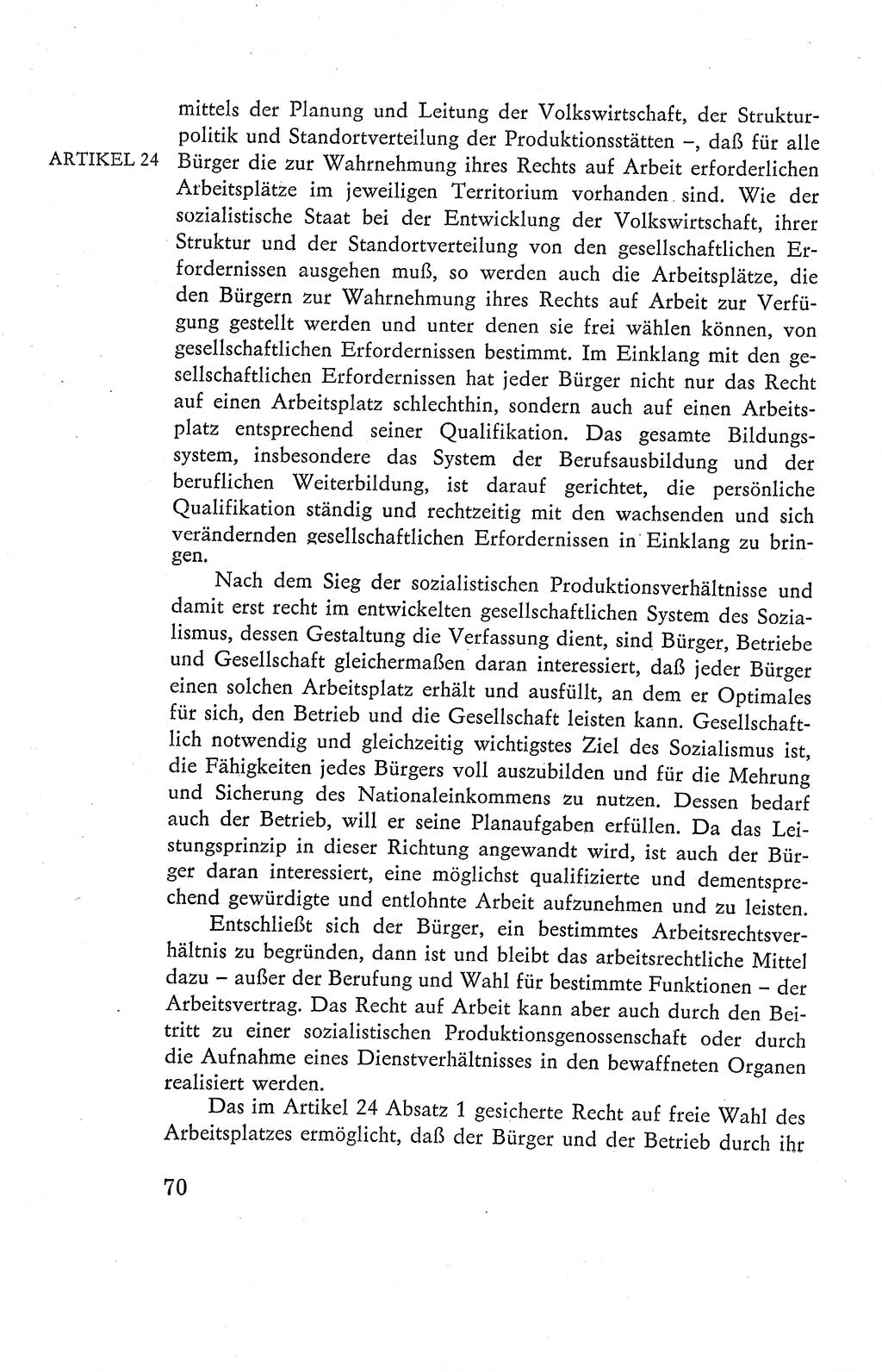 Verfassung der Deutschen Demokratischen Republik (DDR), Dokumente, Kommentar 1969, Band 2, Seite 70 (Verf. DDR Dok. Komm. 1969, Bd. 2, S. 70)