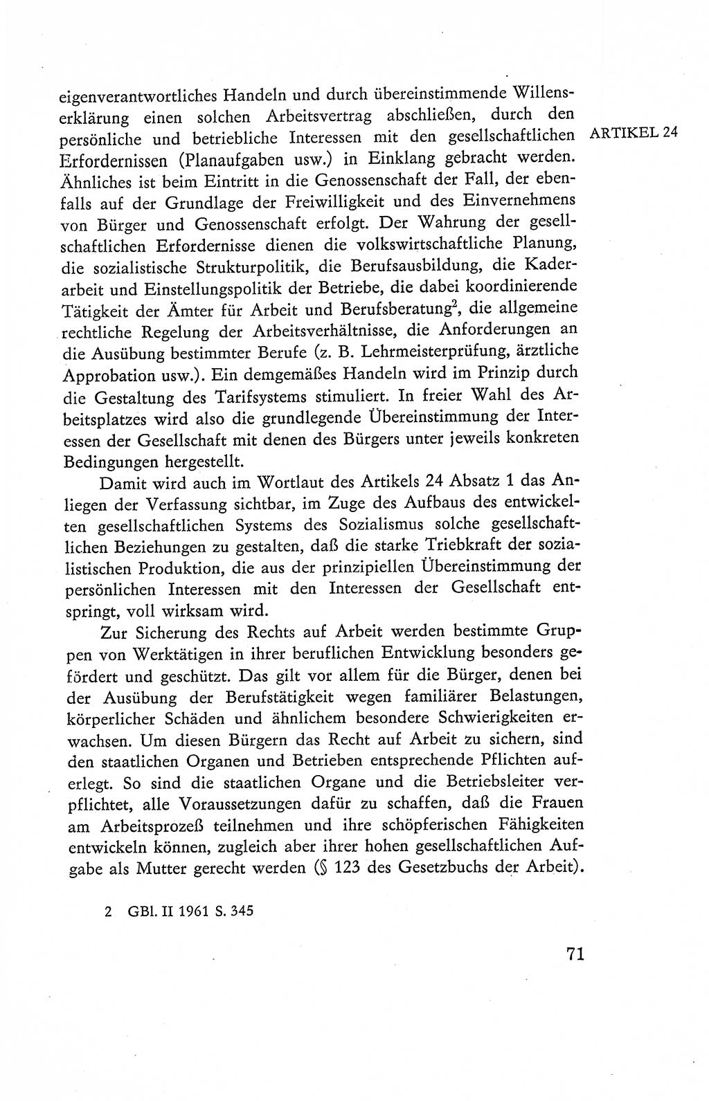 Verfassung der Deutschen Demokratischen Republik (DDR), Dokumente, Kommentar 1969, Band 2, Seite 71 (Verf. DDR Dok. Komm. 1969, Bd. 2, S. 71)