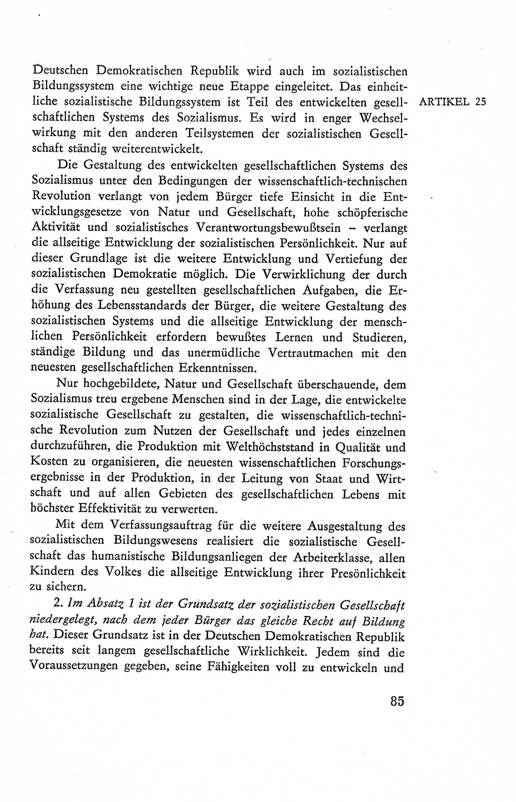 Verfassung der Deutschen Demokratischen Republik (DDR), Dokumente, Kommentar 1969, Band 2, Seite 85 (Verf. DDR Dok. Komm. 1969, Bd. 2, S. 85)