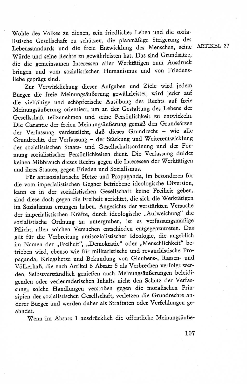 Verfassung der Deutschen Demokratischen Republik (DDR), Dokumente, Kommentar 1969, Band 2, Seite 107 (Verf. DDR Dok. Komm. 1969, Bd. 2, S. 107)