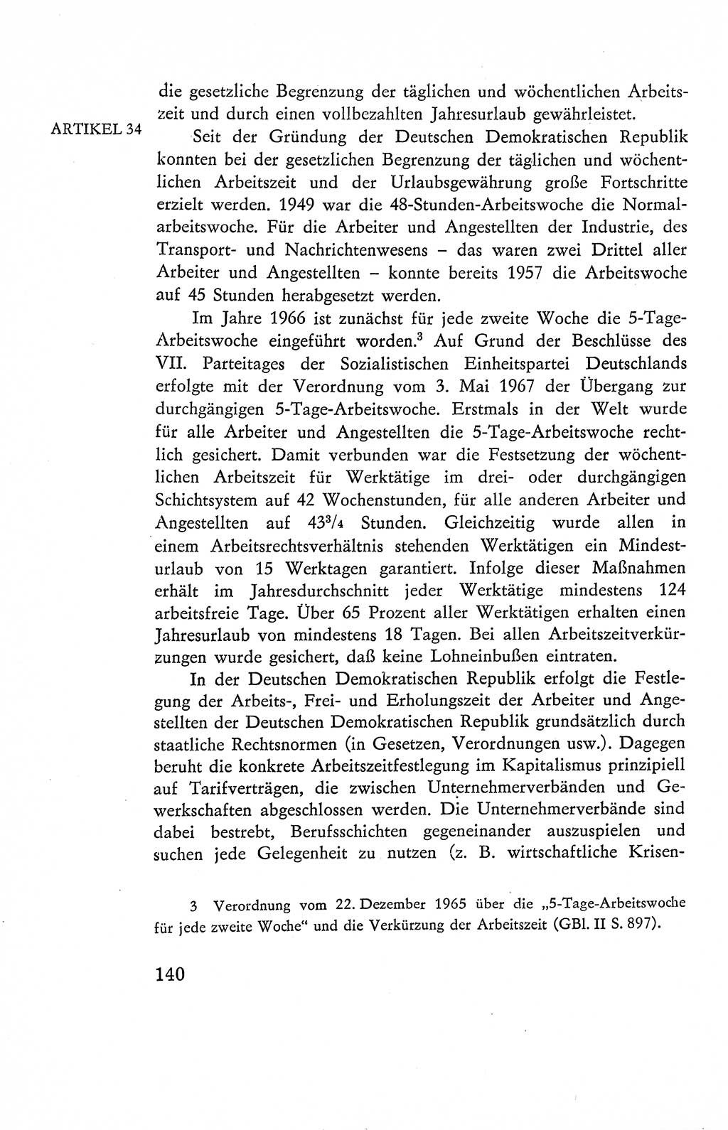Verfassung der Deutschen Demokratischen Republik (DDR), Dokumente, Kommentar 1969, Band 2, Seite 140 (Verf. DDR Dok. Komm. 1969, Bd. 2, S. 140)