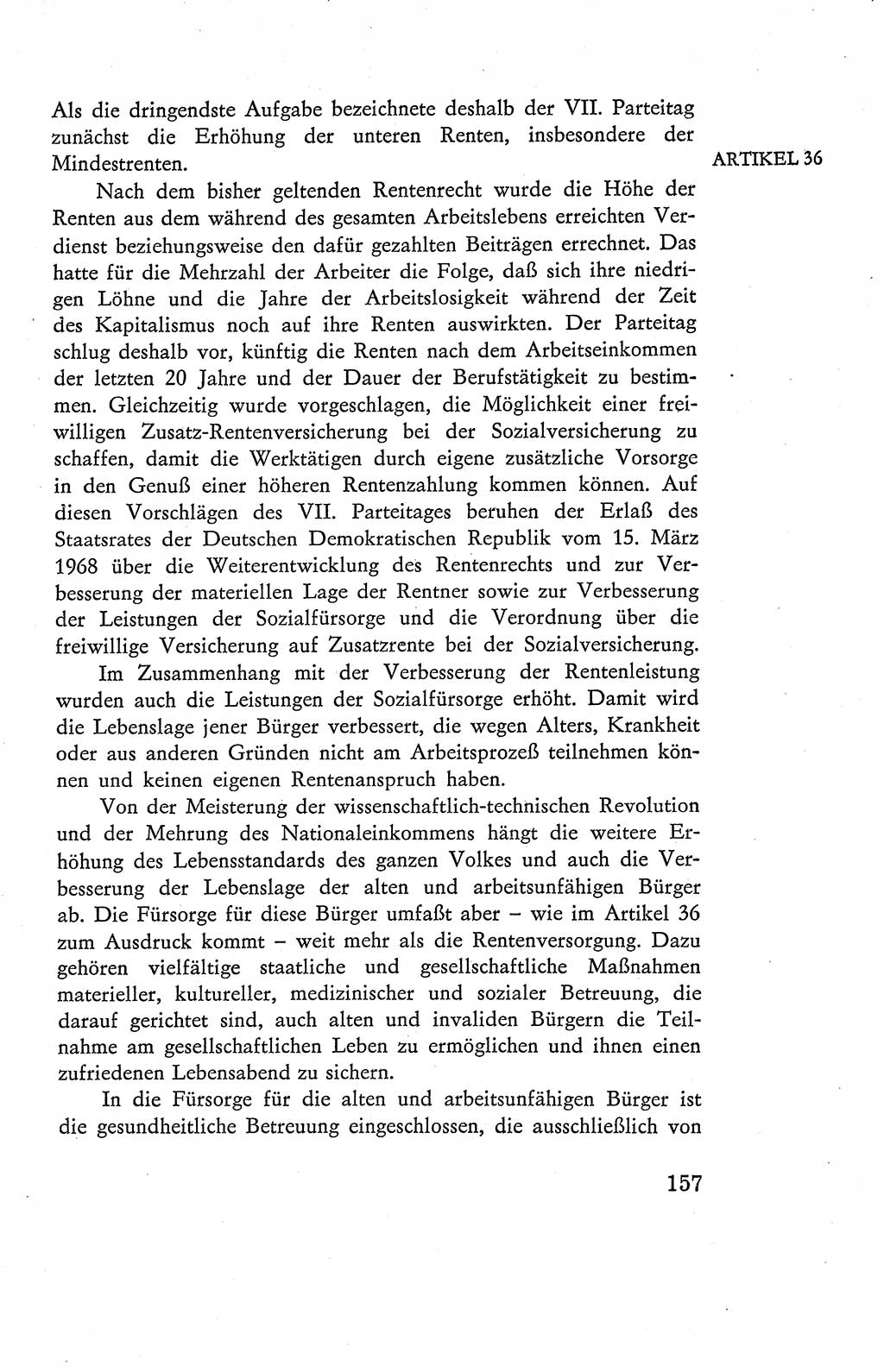 Verfassung der Deutschen Demokratischen Republik (DDR), Dokumente, Kommentar 1969, Band 2, Seite 157 (Verf. DDR Dok. Komm. 1969, Bd. 2, S. 157)