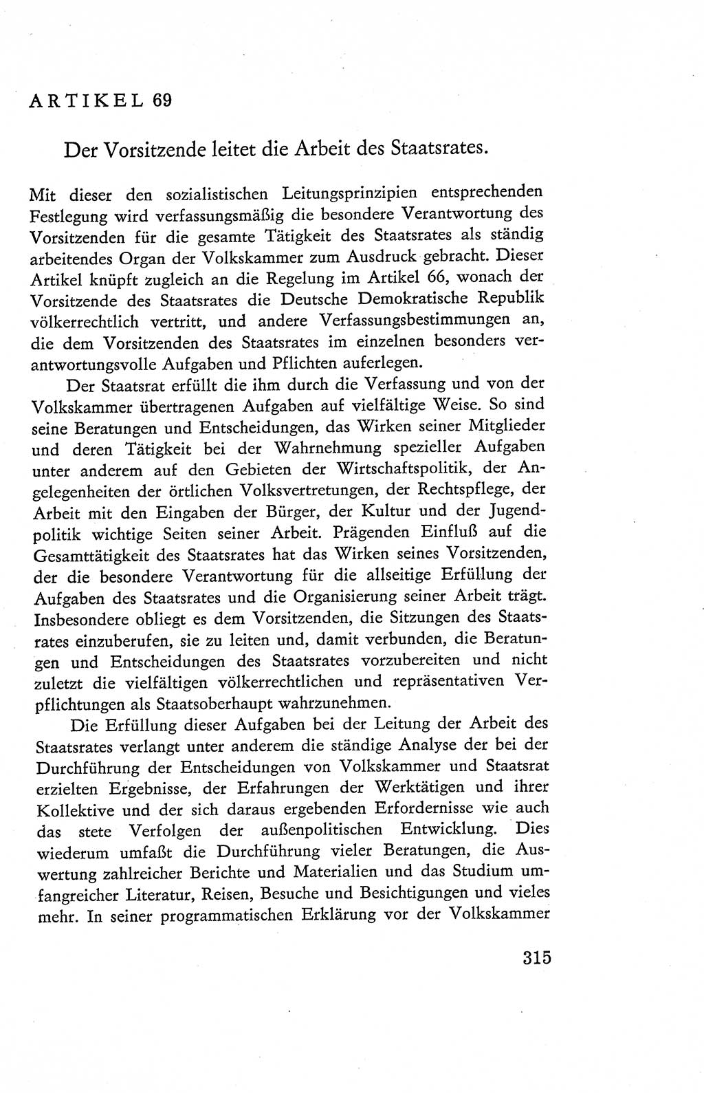Verfassung der Deutschen Demokratischen Republik (DDR), Dokumente, Kommentar 1969, Band 2, Seite 315 (Verf. DDR Dok. Komm. 1969, Bd. 2, S. 315)