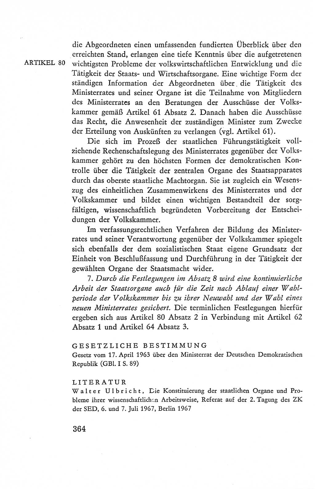 Verfassung der Deutschen Demokratischen Republik (DDR), Dokumente, Kommentar 1969, Band 2, Seite 364 (Verf. DDR Dok. Komm. 1969, Bd. 2, S. 364)