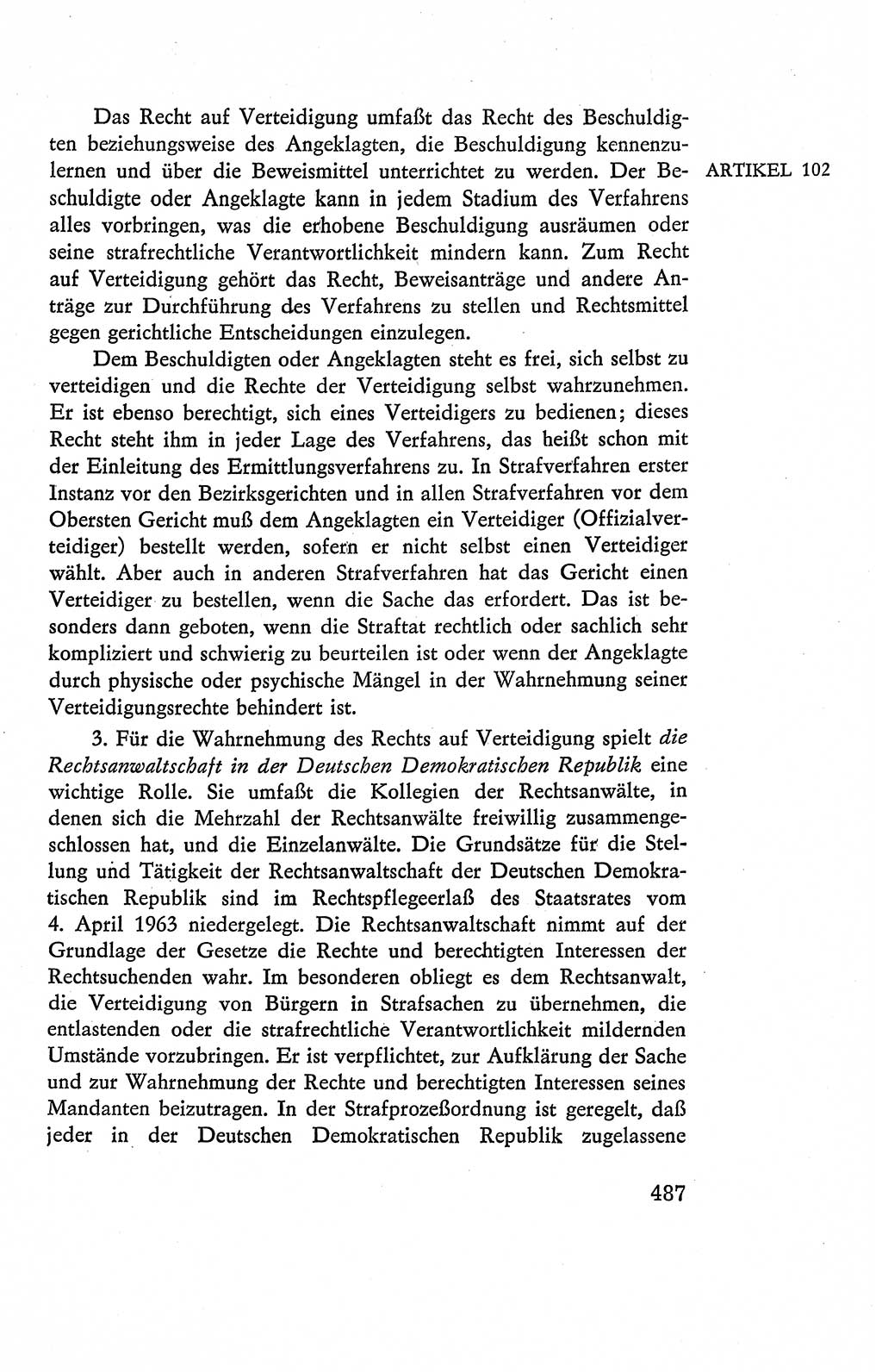 Verfassung der Deutschen Demokratischen Republik (DDR), Dokumente, Kommentar 1969, Band 2, Seite 487 (Verf. DDR Dok. Komm. 1969, Bd. 2, S. 487)