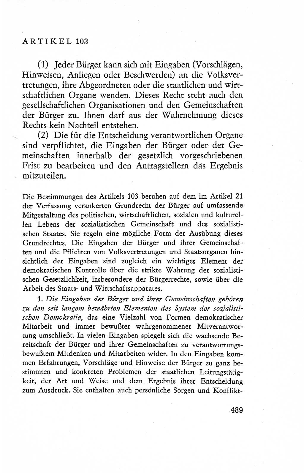 Verfassung der Deutschen Demokratischen Republik (DDR), Dokumente, Kommentar 1969, Band 2, Seite 489 (Verf. DDR Dok. Komm. 1969, Bd. 2, S. 489)