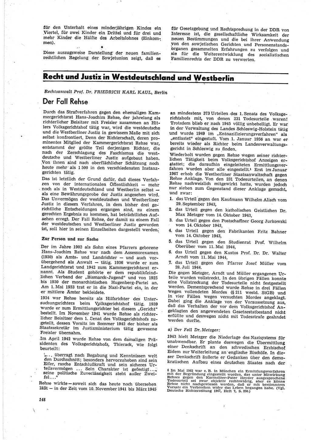 Neue Justiz (NJ), Zeitschrift für Recht und Rechtswissenschaft [Deutsche Demokratische Republik (DDR)], 23. Jahrgang 1969, Seite 148 (NJ DDR 1969, S. 148)