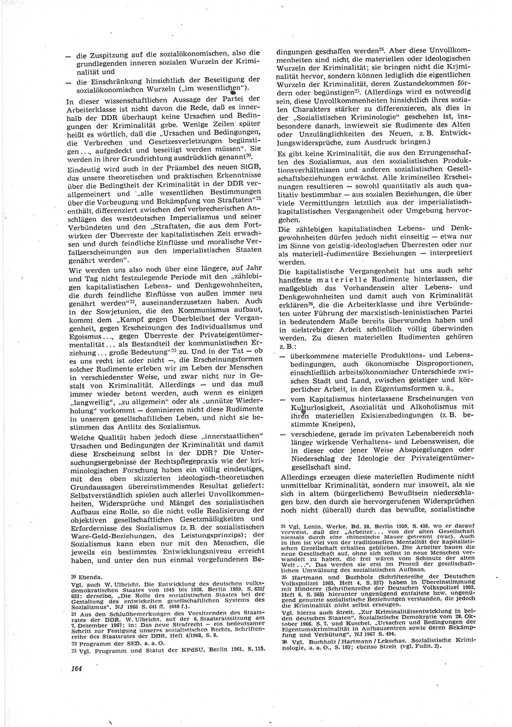 Neue Justiz (NJ), Zeitschrift für Recht und Rechtswissenschaft [Deutsche Demokratische Republik (DDR)], 23. Jahrgang 1969, Seite 164 (NJ DDR 1969, S. 164)