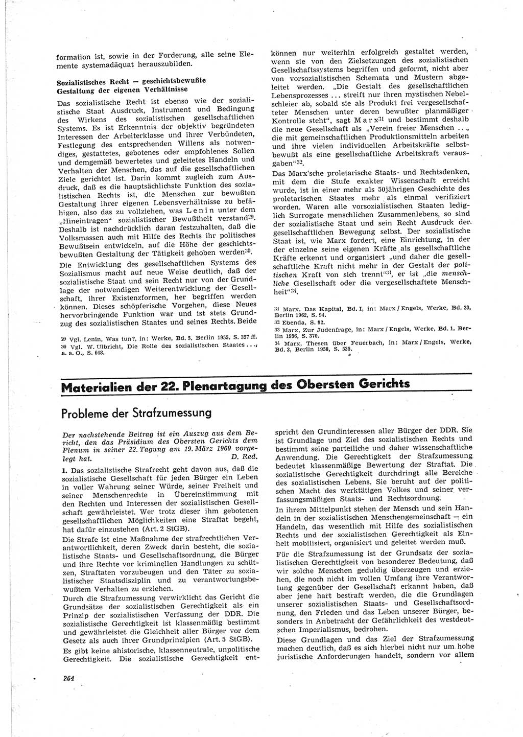 Neue Justiz (NJ), Zeitschrift für Recht und Rechtswissenschaft [Deutsche Demokratische Republik (DDR)], 23. Jahrgang 1969, Seite 264 (NJ DDR 1969, S. 264)