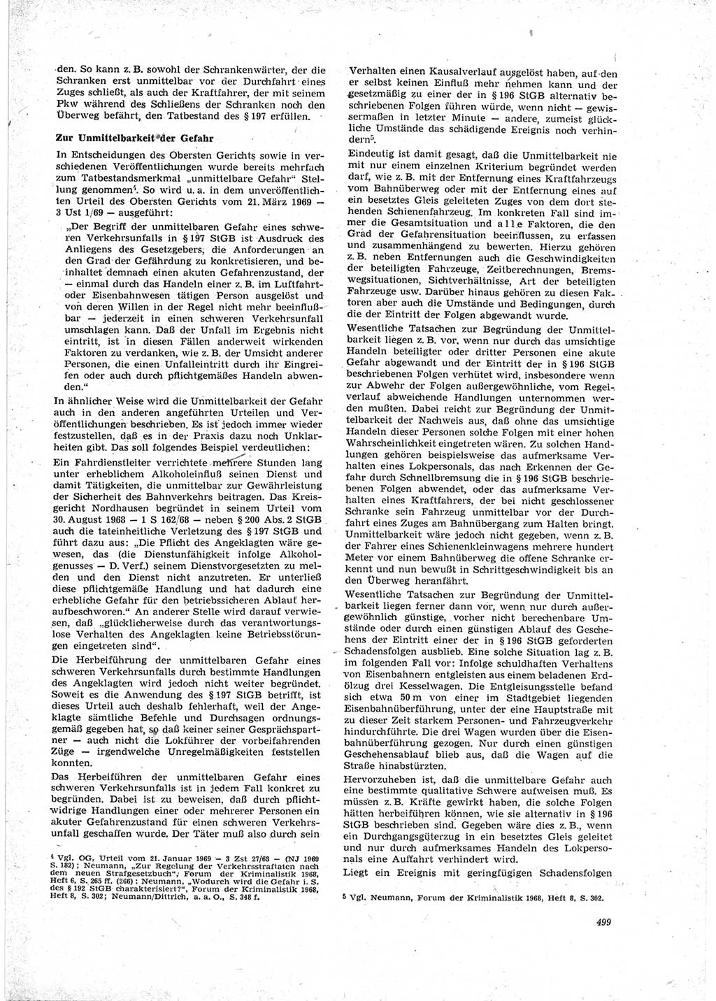 Neue Justiz (NJ), Zeitschrift für Recht und Rechtswissenschaft [Deutsche Demokratische Republik (DDR)], 23. Jahrgang 1969, Seite 499 (NJ DDR 1969, S. 499)