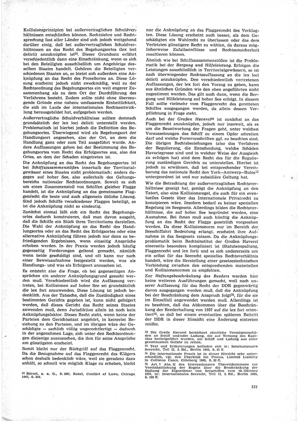 Neue Justiz (NJ), Zeitschrift für Recht und Rechtswissenschaft [Deutsche Demokratische Republik (DDR)], 23. Jahrgang 1969, Seite 531 (NJ DDR 1969, S. 531)