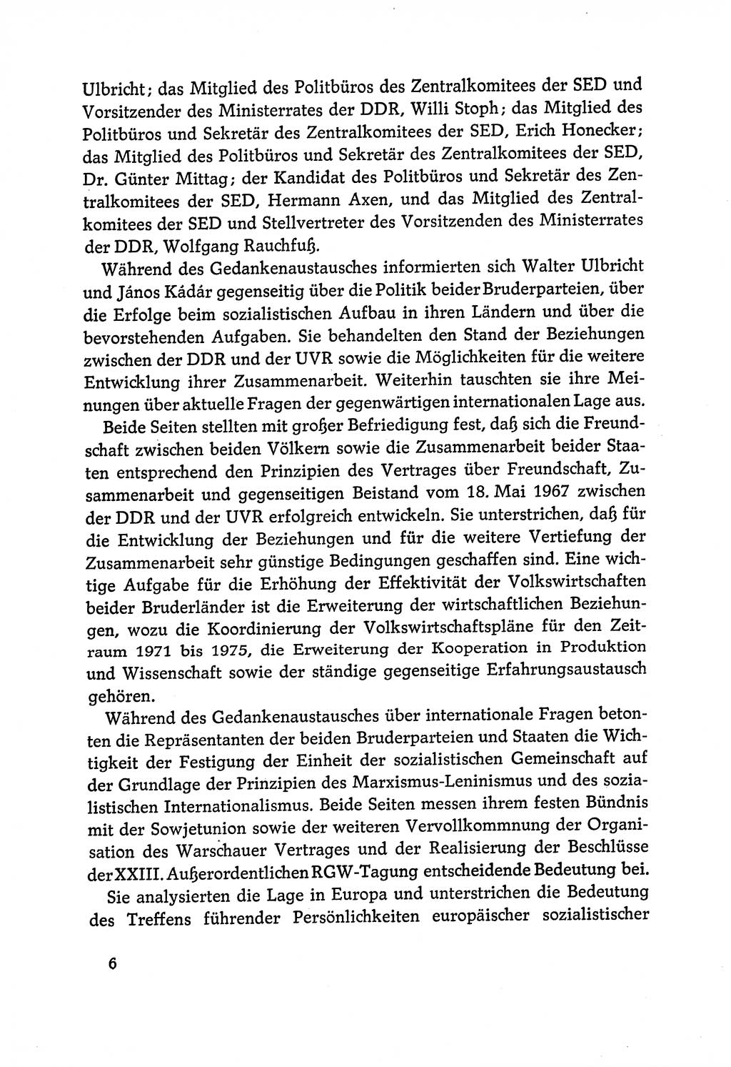 Dokumente der Sozialistischen Einheitspartei Deutschlands (SED) [Deutsche Demokratische Republik (DDR)] 1970-1971, Seite 6 (Dok. SED DDR 1970-1971, S. 6)