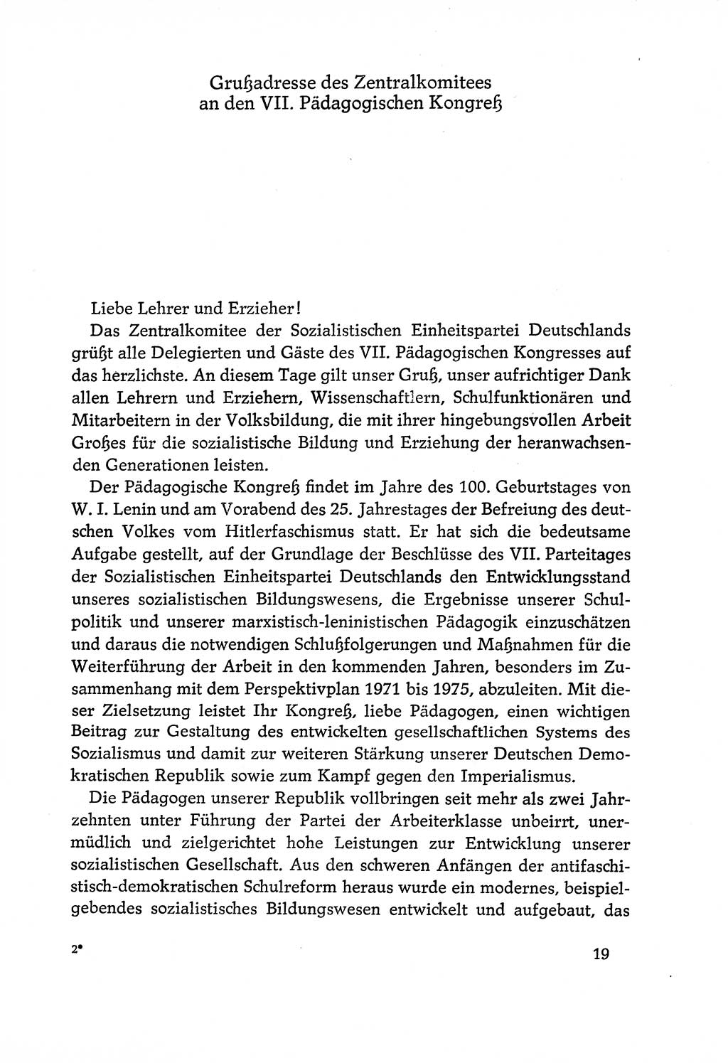 Dokumente der Sozialistischen Einheitspartei Deutschlands (SED) [Deutsche Demokratische Republik (DDR)] 1970-1971, Seite 19 (Dok. SED DDR 1970-1971, S. 19)