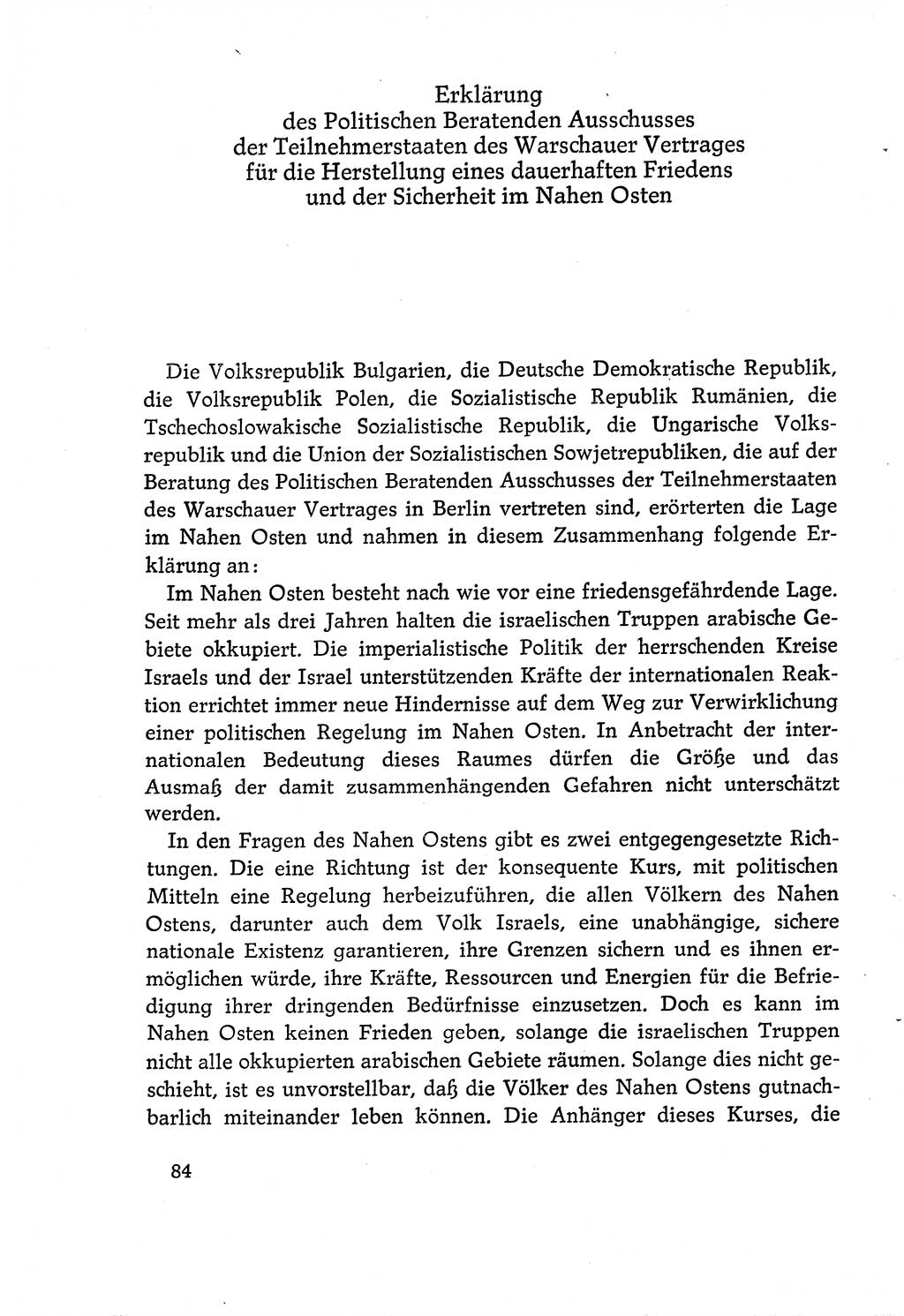 Dokumente der Sozialistischen Einheitspartei Deutschlands (SED) [Deutsche Demokratische Republik (DDR)] 1970-1971, Seite 84 (Dok. SED DDR 1970-1971, S. 84)