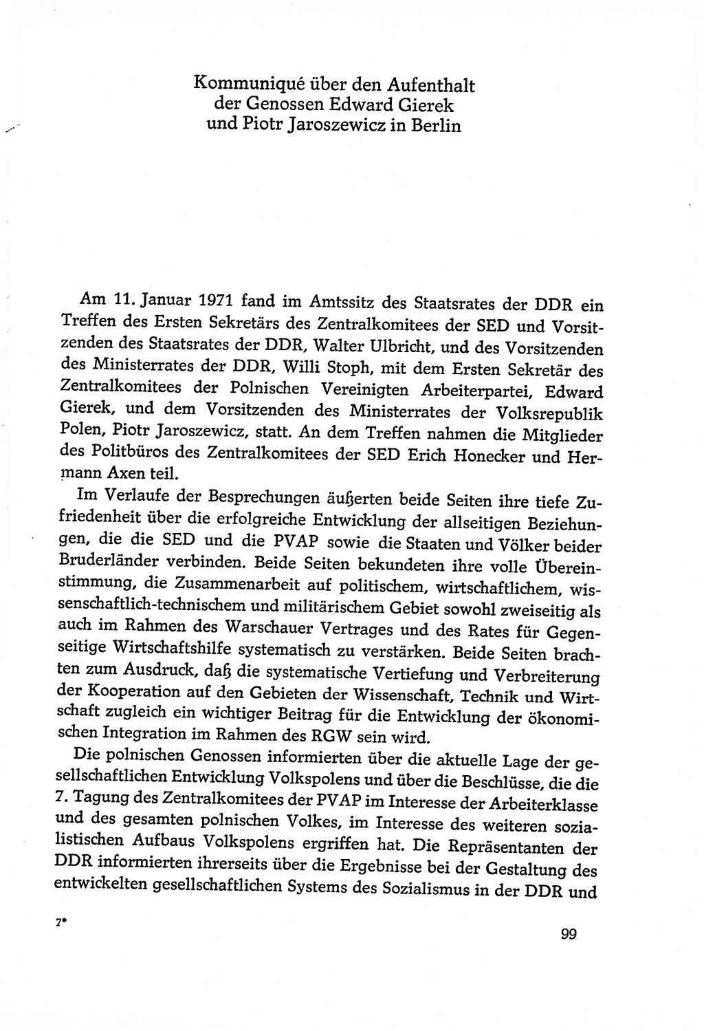 Dokumente der Sozialistischen Einheitspartei Deutschlands (SED) [Deutsche Demokratische Republik (DDR)] 1970-1971, Seite 99 (Dok. SED DDR 1970-1971, S. 99)